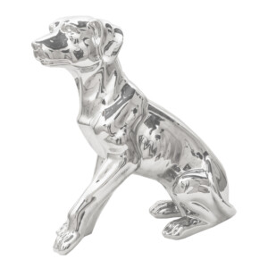 DOMUS: Dog Sculpture, Silver; 18inch #S1446