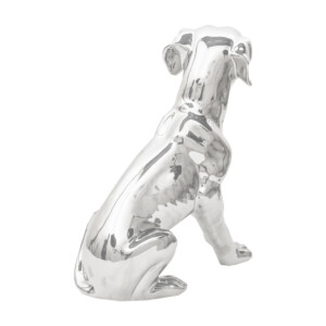 DOMUS: Dog Sculpture, Silver; 18inch #S1446