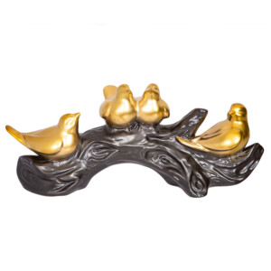DOMUS: Abstract Sculpture, Black/Gold; 14.5inch #MB1656