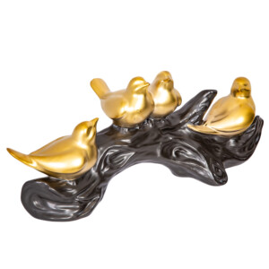 DOMUS: Abstract Sculpture, Black/Gold; 14.5inch #MB1656