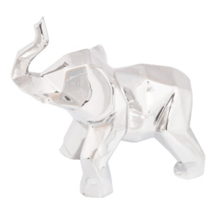 Domus: Abstract Elephant Sculpture, Silver; 8inch