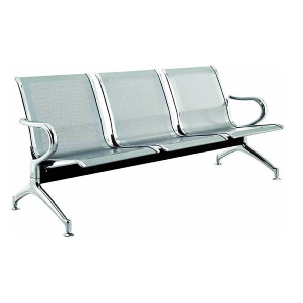 Waiting Chair : 3-Seater : (180x67x79)cm, Silver