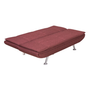 Fabric Sofa Bed: (183x84.5/ 183x109)cm, Amaranth