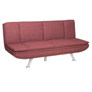 Fabric Sofa Bed: (183x84.5/ 183x109)cm, Amaranth