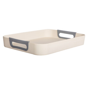 Bamboo Fibre Serving Tray With Silicone Handle; 16-1/8'' Ref.HK21693BF
