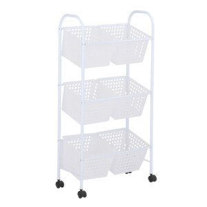 Index: Trella Iron/PP Storage Cart; 42x19x75cm #170114590