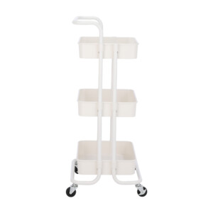 Eldie 3-Tier Storage Cart; (43x36x86)cm, White