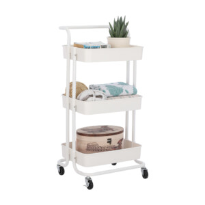 Eldie 3-Tier Storage Cart; (43x36x86)cm, White