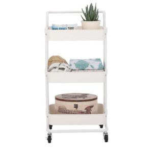 Eldie 3-Tier Storage Cart; (43x36x86)cm, White