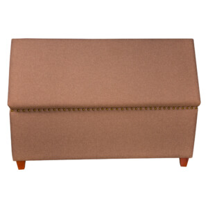 Fabric Storage Chest/Bench; (124.46x48.26x53.34)cm, Light Gold