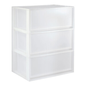 Modular Storage Cabinet, 3-Drawers, White