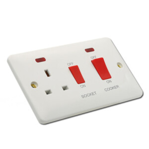 NEI: Maximus 45A Cooker Unit Switch With 13A Socket