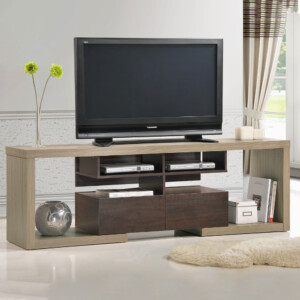 TV Cabinet, White Coffee/Mocha