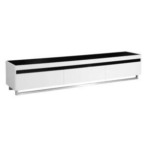 TV Cabinet: (200x40x40)cm, White/Black