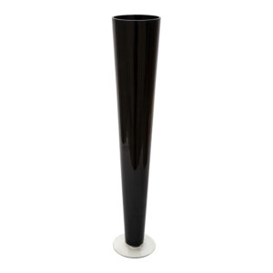 Domus: Conical Glass Vase: tall, 60cm, Black