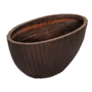 Fibreclay Pot: Shallow, Round & Small 42cmx24cmx22cm#LT13971-A