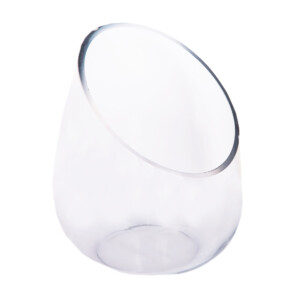 Domus: Clear Glass Vase: 19x16.8cm #C1807