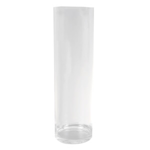 Domus: Clear Cylindrical Glass Vase: 18cm
