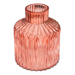 Domus: Glass Vase: (21x17)cm, Blush