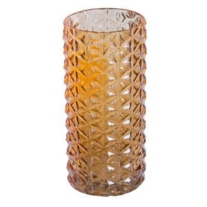 Domus: Glass Vase: (25x12)cm, Amber