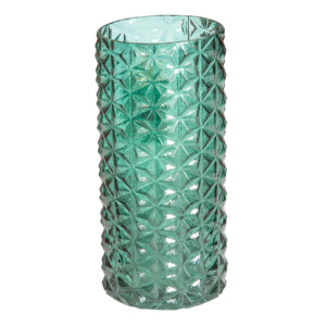Domus: Glass Vase: (25x12)cm, Green