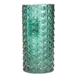 Domus: Glass Vase: (25x12)cm, Green
