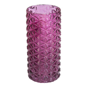 Domus: Glass Vase: (25x12)cm, Purple