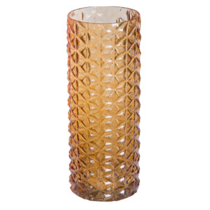 Domus: Glass Vase: (30x12)cm, Amber