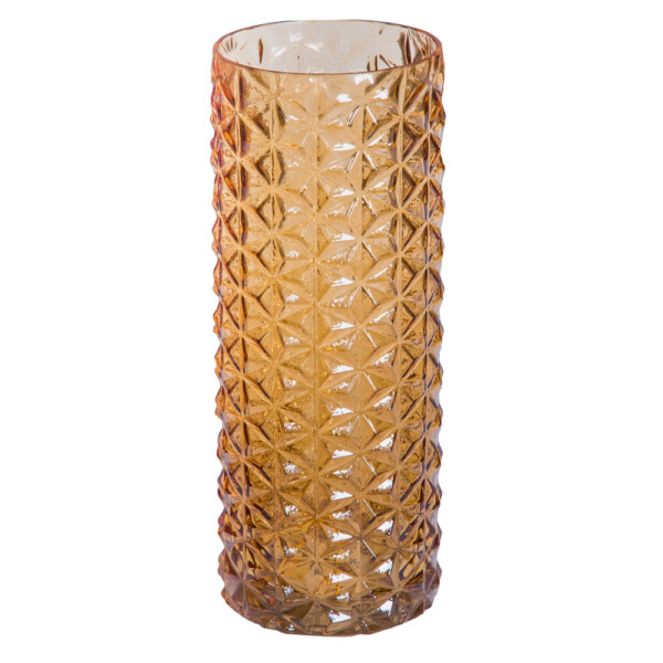 Domus: Glass Vase: (30x12)cm, Amber