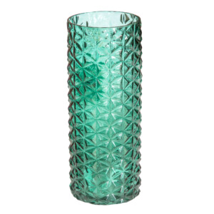 Domus: Glass Vase: (30x12)cm, Green