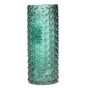Domus: Glass Vase: (30x12)cm, Green