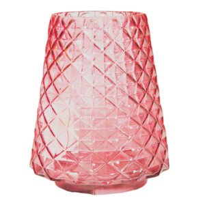 Domus: Glass Vase: (21x17)cm, Pink