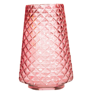 Domus: Glass Vase: (25.5x16.5)cm, Pink