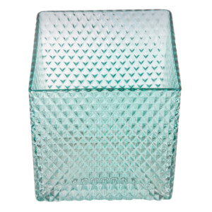 Domus: Glass Vase: (12x12)cm, Teal