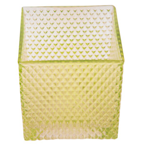 Domus: Glass Vase: (12x12)cm, Yellow