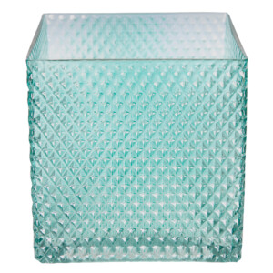 Domus: Glass Vase: (15x15)cm, Teal