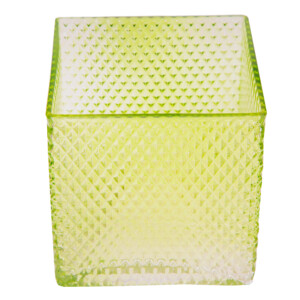 Domus: Glass Vase: (15x15)cm, Yellow