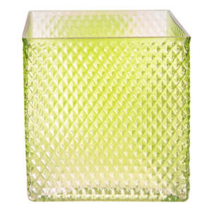 Domus: Glass Vase: (15x15)cm, Yellow