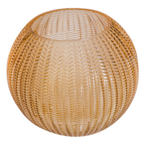 Domus: Glass Vase: (16.5x19.5)cm, Amber