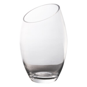 Domus: Clear Glass Vase: (24x18.2)cm