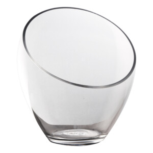 Domus: Clear Glass Vase: (22x10.1)cm