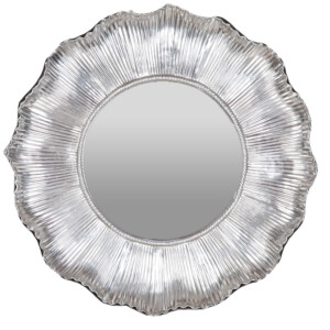 Decorative Wall Mirror: (60x60)cm, Silver