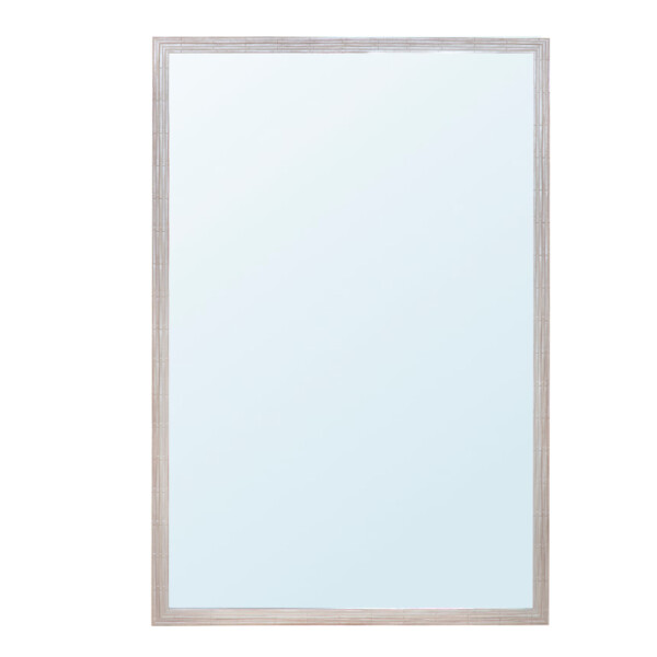 Wall Mirror With Frame: (60x90)cm , White Oak