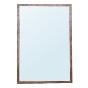 Wall Mirror With Frame: (60x90)cm , Dark Brown