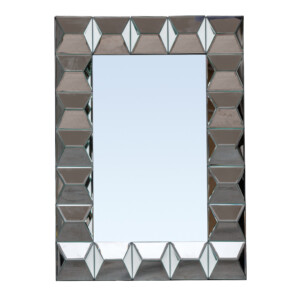Decorative Wall Mirror With Frame: (75x105x5.5)cm, Black
