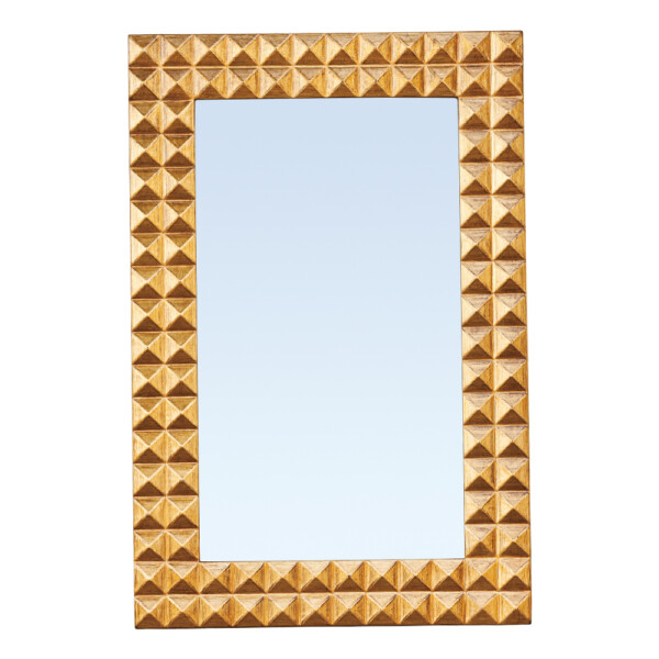 Decorative Wall Mirror With Frame, (92x61x3.3)cm Gold