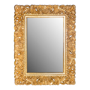 Decorative Wall Mirror With Frame: (86x66x3.5)cm, Gold