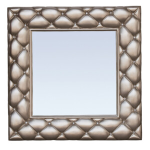 Decorative Wall Mirror With Frame (89.5x89.5x6)cm, Silver