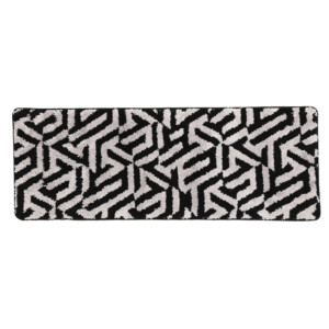 Maze Long Bath Mat; (45x120)cm, White/Black