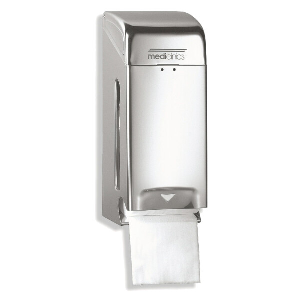 Two rolls Toilet Dispenser, Satin Stainless Steel finish